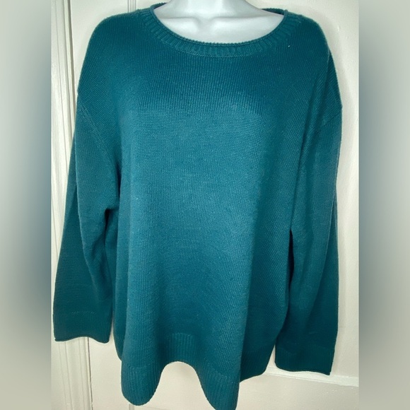 Ella Moss NWT Teal Ribbed Women's Sweater - Picture 2 of 9